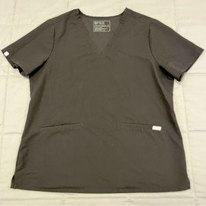 Figs XL Technical Collection 2 Pocket V-Neck Scrub Top Black
